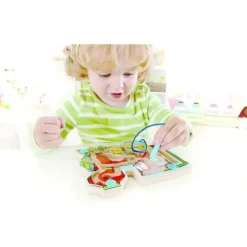Hape - Choo Choo rastreia o quebra-cabeça do labirinto magnético de madeira infantil Outlet