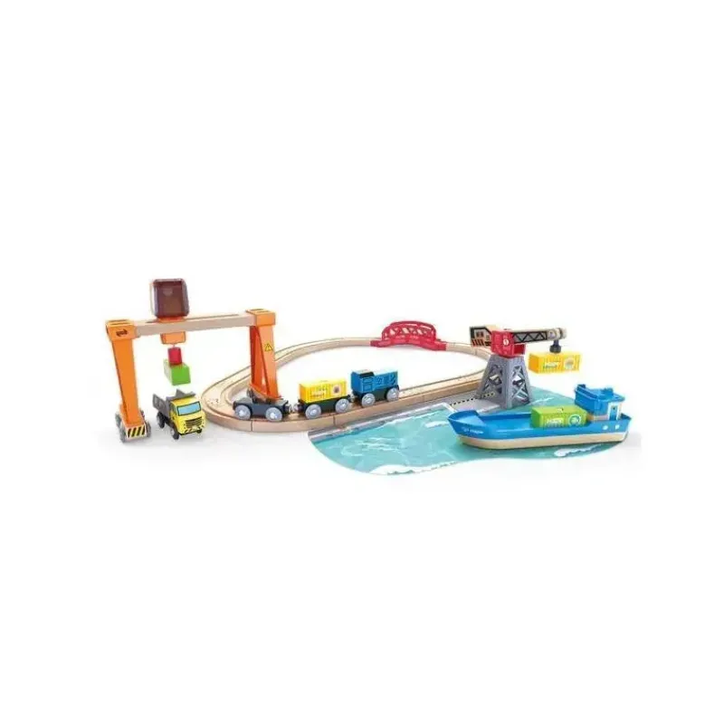 hape__conjunto_de_porto_d_SKUqLP9iKks_1.webp Hape - Conjunto de porto de elevação e carga Clearance