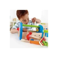 Hape - Conserte a caixa de ferramentas de madeira infantil e o conjunto de acessórios Fashion