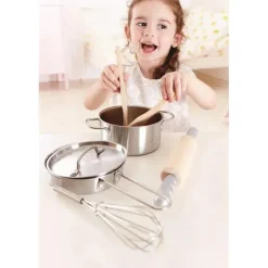 Hape - Kit de cozinha infantil de madeira escolhido pelo chef Fashion