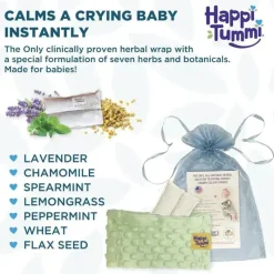 Happi Tummi - Envoltório de aromaterapia para alívio de cólicas e gases azuis para bebês Sale