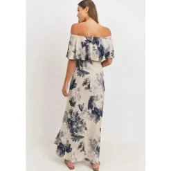 Hello Miz - Vestido de maternidade com babados e ombros largos, taupe Best