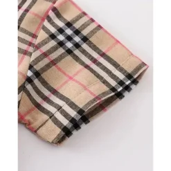 Honeydew - Camisa xadrez marrom bebê com botões para menino Hot