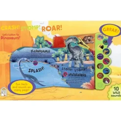 House of Marbles - Livro de Som Crash!, Stomp!, Roar! dinossauro New