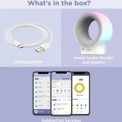 Hubble - Wi-Fi Baby White Noise, chupeta Eclipse New