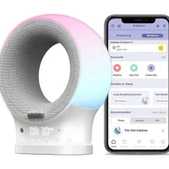 Hubble - Wi-Fi Baby White Noise, Eclipse + chupeta portátil Fashion