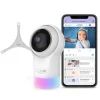 Hubble - Wi-Fi Nursery Pal Glow Deluxe Smart Hd Baby Monitor com luz noturna e alça de montagem flexível Hot
