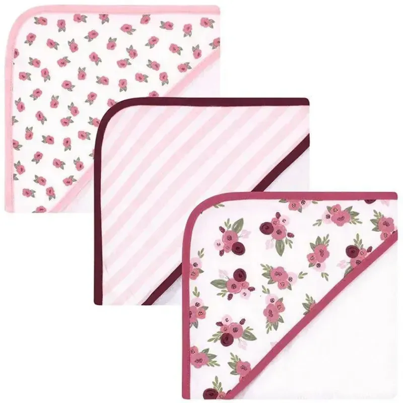hudson_baby___unidades_de_SKU20WFig92_0.webp Baby Vision Hudson Baby - 3 unidades de toalhas de algodão unissex com capuz, floral quente Fashion