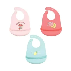 Baby Vision Hudson Baby - 3 unidades de babadores de silicone para bebês tamanho único maçã dos meus olhos Sale