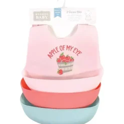 Baby Vision Hudson Baby - 3 unidades de babadores de silicone para bebês tamanho único maçã dos meus olhos Sale
