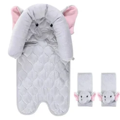 Baby Vision Hudson Baby - Encarte de assento de bebê elefante bonito e capas de alça Hot