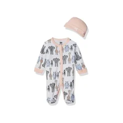 Baby Vision Hudson Baby - 2Pk Rosa Safari Bebê Prematuro Dormir e Brincar e Boné Clearance