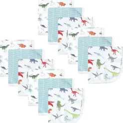 Baby Vision Hudson Baby - Toalhas de banho de musselina de algodão Dino Baby 12 unidades Discount