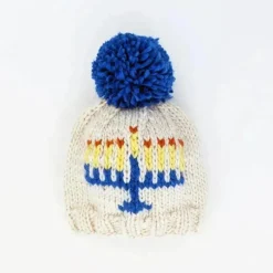 Huggalugs - Menorah Beanie Hat For Baby & Kids New