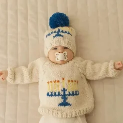 Huggalugs - Menorah Beanie Hat For Baby & Kids New