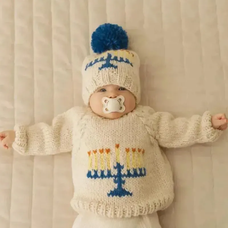 huggalugs__menorah_crew_n_SKUcnIyWTGH_0.webp Huggalugs - Menorah Crew Neck Sweater For Baby & Toddler Sale