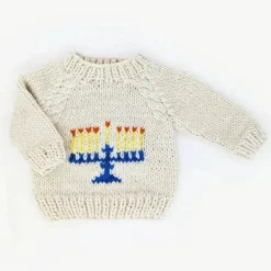 Huggalugs - Menorah Crew Neck Sweater For Baby & Toddler Sale