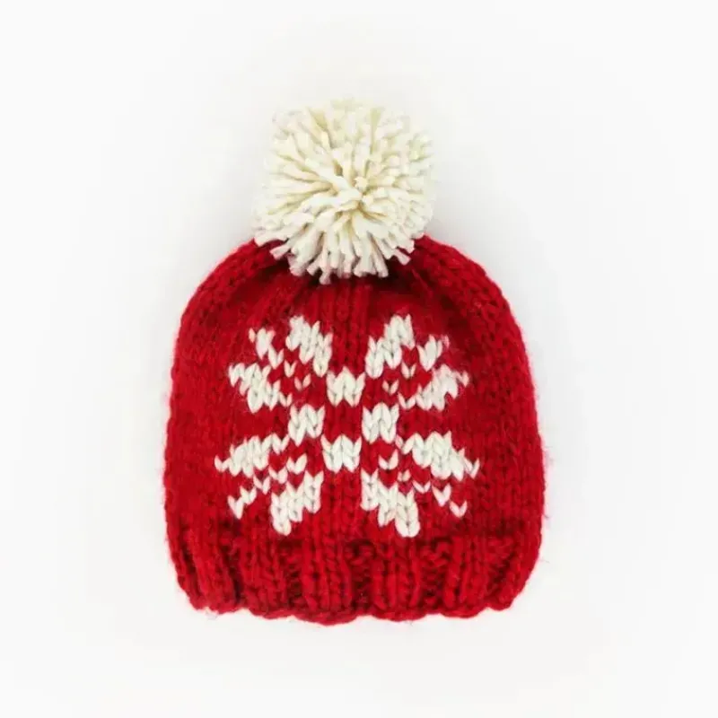huggalugs__snowflake_red__SKU32iuHnxT_1.webp Huggalugs - Snowflake Red Beanie Hat For Baby & Kids New