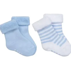 Hugo Boss - Conjunto de 2 meias para bebé menino, azul claro New