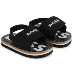 Hugo Boss Baby - Aqua Slides Menino, Preto E Bege Outlet