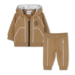 Hugo Boss Baby - Boy Cotton Track Suit, Beige Outlet