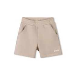 Hugo Boss Baby - Boy Logo Short Sleeve Tee And Shorts, White & Beige Clearance