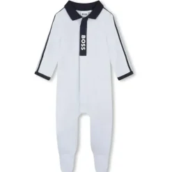 Hugo Boss Baby - Boy Polo Footie, Azul Claro Best