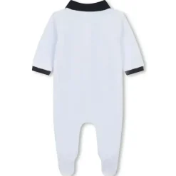 Hugo Boss Baby - Boy Polo Footie, Azul Claro Hot