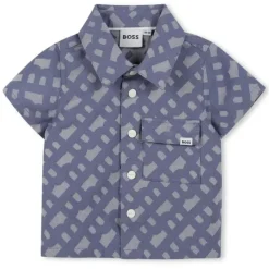 Hugo Boss Baby - Boy Shirt & Shorts Set, Blue Hot