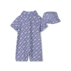 Hugo Boss Baby - Boy Short All In One & Bucket Hat, Blue Clearance