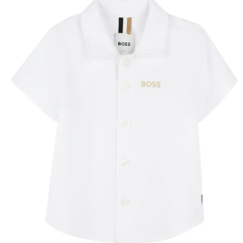 hugo_boss_baby__boy_short_SKUxHjr5c8y_0.webp Hugo Boss Baby - Boy Short Sleeve Shirt, White Best