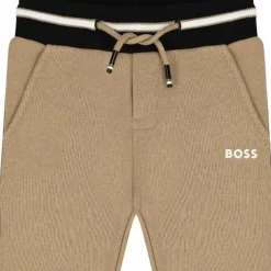 Hugo Boss Baby - Calças de moletom com logo bege para meninos mais novos Sale