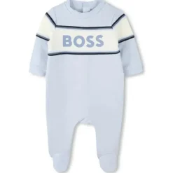 Hugo Boss Baby - Conjunto de Footie e Babador para Menino, Azul Claro Sale