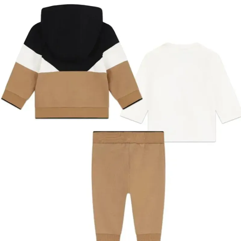 hugo_boss_baby__conjunto__SKU6xnrXdnX_1.webp Hugo Boss Baby - Conjunto de algodão para bebê, marrom Outlet