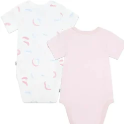 Hugo Boss Baby - Conjunto de 2 macacões para bebê, branco/rosa Online