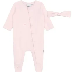 Hugo Boss Baby - Conjunto de Footie, Faixa de Cabeça e Cobertor, Rosa Best