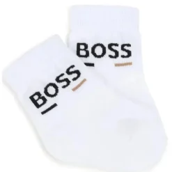Hugo Boss Baby - Conjunto de meias 3Pk branco, preto e bege Clearance