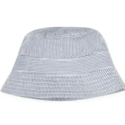 Hugo Boss Baby - Conjunto de algodão listrado tudo em um e chapéu, azul Hot