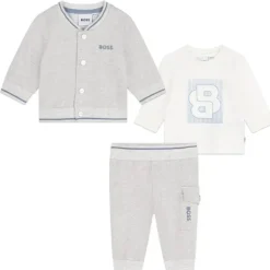 Hugo Boss Baby - Conjunto de lã estampada, cinza Best