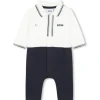 Hugo Boss Baby - Macacão de gola polo Ceremony, azul marinho Fashion