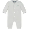 Hugo Boss Baby - Macacão de algodão cinza para meninos Online