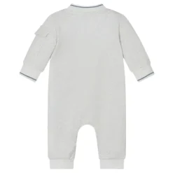 Hugo Boss Baby - Macacão de algodão cinza para meninos Online