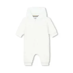 Hugo Boss Baby - Macacão Teddy Fleece Branco com Capuz Clearance