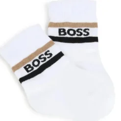 Hugo Boss Baby - Meias 3Pk Branco e Bege Online