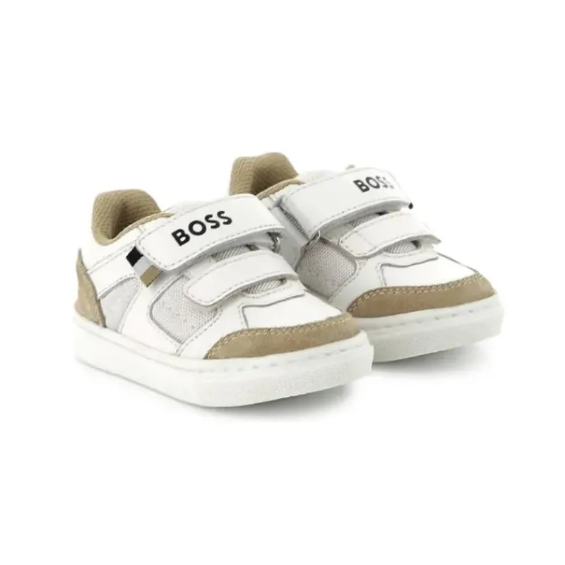 hugo_boss_baby__mini_me_s_SKUA9oHUqHZ_0.webp Hugo Boss Baby - Mini Me Sneaker Velcro Closure, White/Beige Best