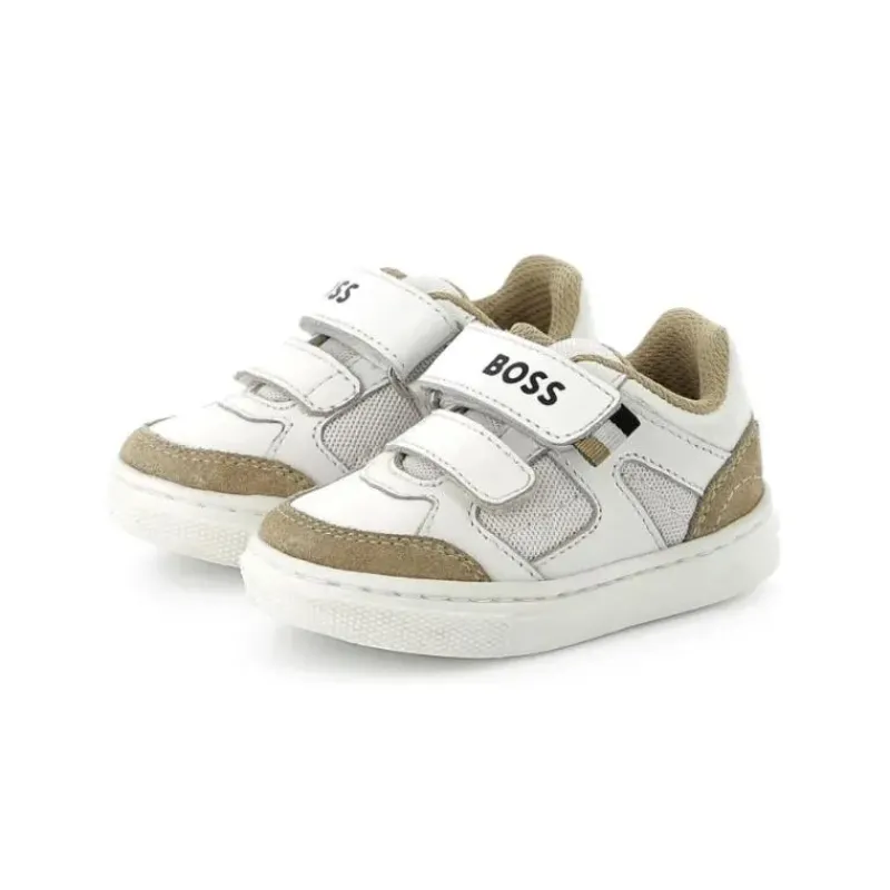 hugo_boss_baby__mini_me_s_SKUA9oHUqHZ_2.webp Hugo Boss Baby - Mini Me Sneaker Velcro Closure, White/Beige Best