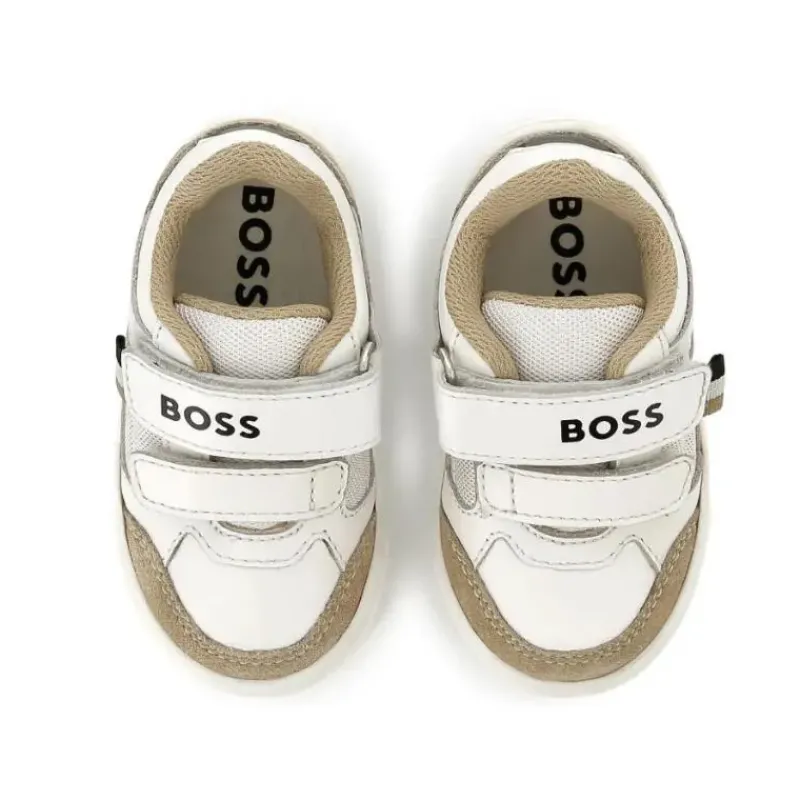 hugo_boss_baby__mini_me_s_SKUA9oHUqHZ_4.webp Hugo Boss Baby - Mini Me Sneaker Velcro Closure, White/Beige Best