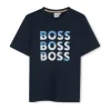 Hugo Boss Baby - Multi Logo Short Sleeve Tshirt Navy Clearance