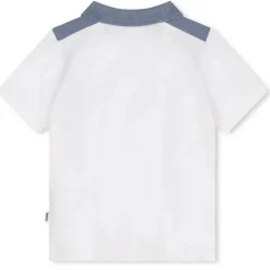 Hugo Boss Baby - Polo piquet manga curta colorblock, branco/azul Best