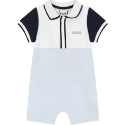 Hugo Boss Baby - Polo Pique Overall Pale Blue Sale